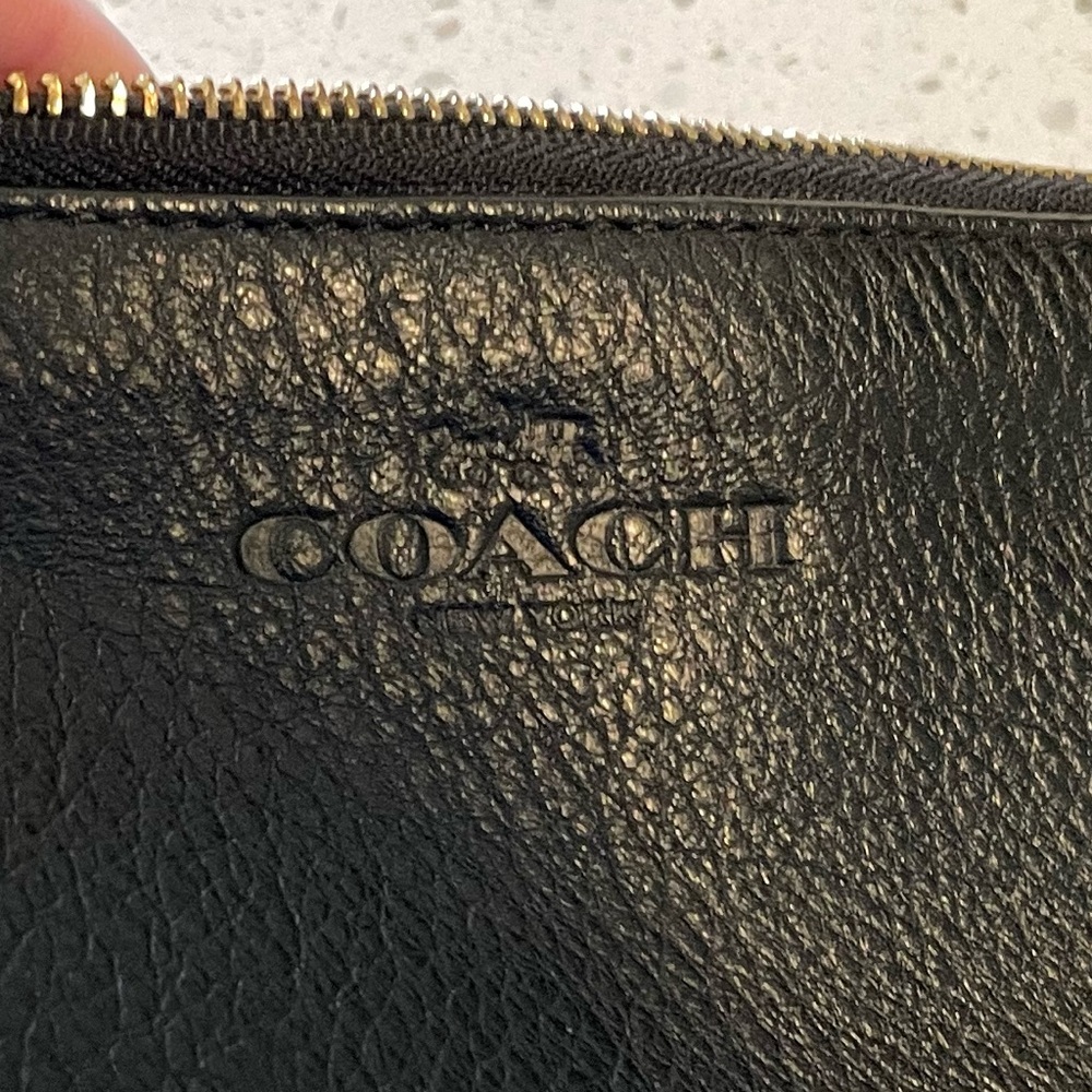 Vintage Coach Double Corner Zip Leather Wristlet Y2k
